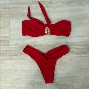 Elegant Red Bikini Set